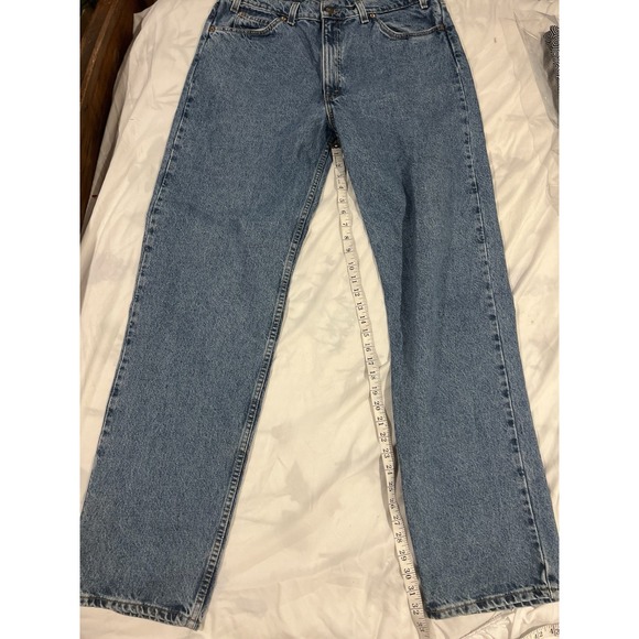 Levi 550 Vintage Mens Blue Jeans Orange Tab 38x36 Measuring A‎ 32 See Photos - Picture 2 of 9